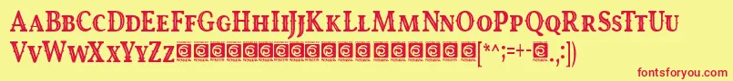 RoyalKing Free Font – Red Fonts on Yellow Background
