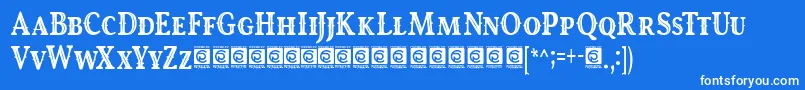 RoyalKing Free Font – White Fonts on Blue Background