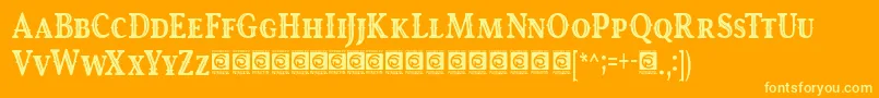 RoyalKing Free Font – Yellow Fonts on Orange Background