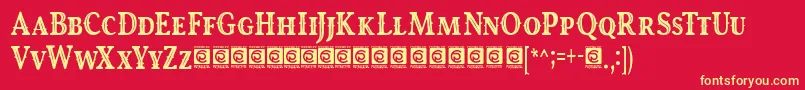 RoyalKing Free Font – Yellow Fonts on Red Background