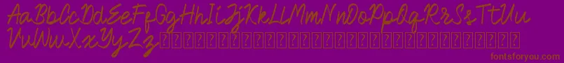 Royalman-Schriftart – Braune Schriften auf violettem Hintergrund