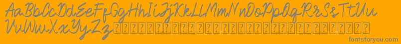 Royalman-Schriftart – Graue Schriften auf orangefarbenem Hintergrund