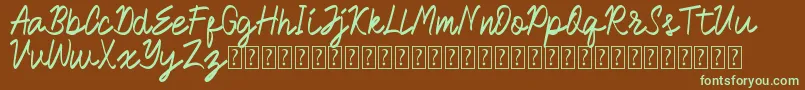 Royalman Font – Green Fonts on Brown Background