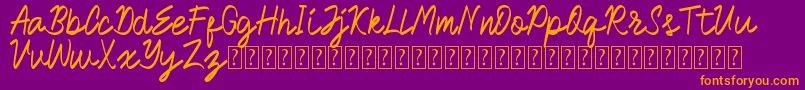 Royalman Font – Orange Fonts on Purple Background