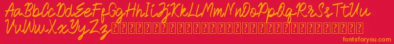 Royalman Font – Orange Fonts on Red Background