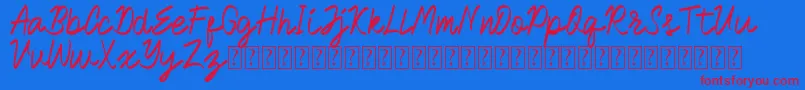 Royalman Font – Red Fonts on Blue Background