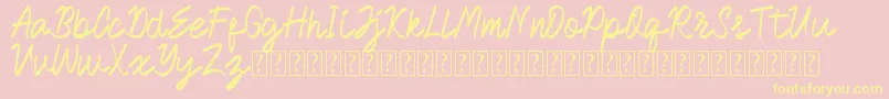Royalman Font – Yellow Fonts on Pink Background