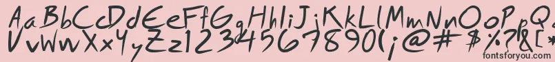 Fonte ROYFRG   – fontes pretas em um fundo rosa