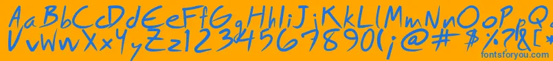 ROYFRG   Font – Blue Fonts on Orange Background