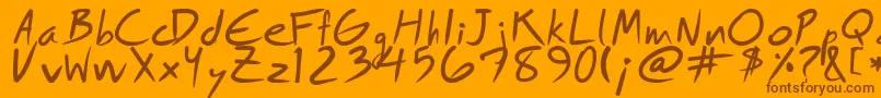 Police ROYFRG   – polices brunes sur fond orange