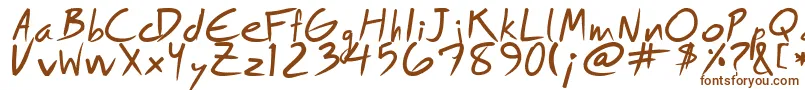 Шрифт ROYFRG   – коричневые шрифты на белом фоне