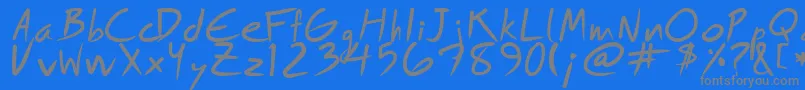 Шрифт ROYFRG   – серые шрифты на синем фоне