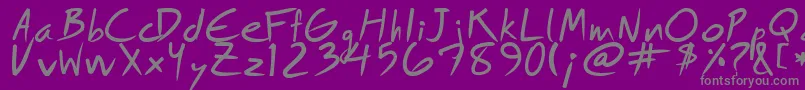 Police ROYFRG   – polices grises sur fond violet