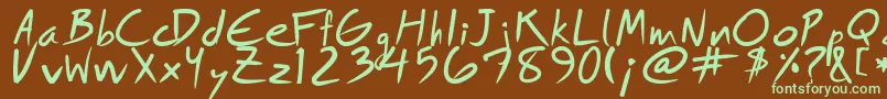 ROYFRG   Font – Green Fonts on Brown Background
