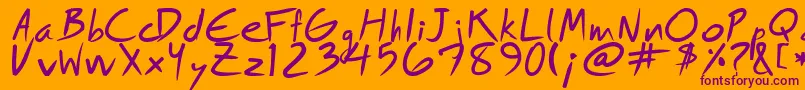 ROYFRG   Font – Purple Fonts on Orange Background