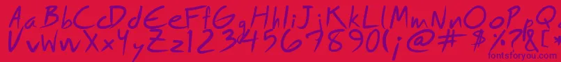 ROYFRG   Font – Purple Fonts on Red Background