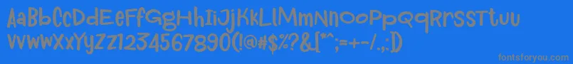 fuente Royum Bread Font by 7NTypes – Fuentes Grises Sobre Fondo Azul
