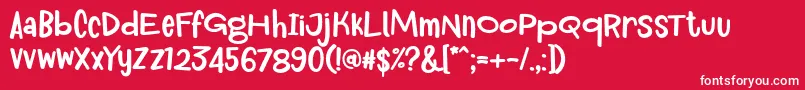 Royum Bread Font by 7NTypes Font – White Fonts on Red Background