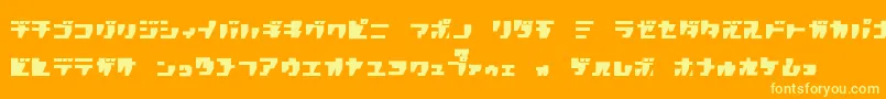 Fonte rpgk   – fontes amarelas em um fundo laranja