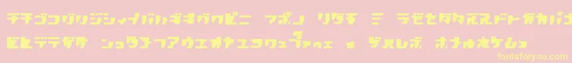 フォントrpgk   – 黄色のフォント、ピンクの背景