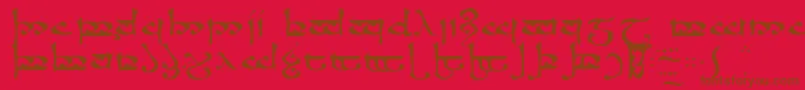 RSMOROMA Font – Brown Fonts on Red Background