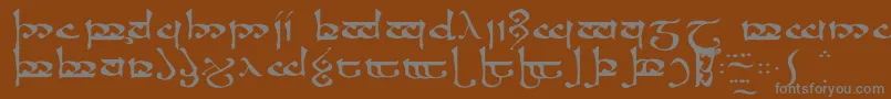 RSMOROMA Font – Gray Fonts on Brown Background