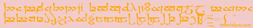 RSMOROMA Font – Orange Fonts on Pink Background