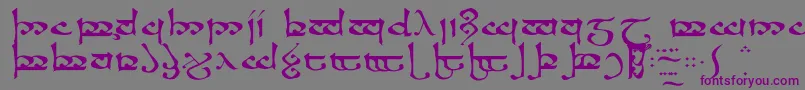 Czcionka RSMOROMA – fioletowe czcionki na szarym tle