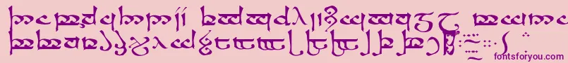 RSMOROMA Font – Purple Fonts on Pink Background