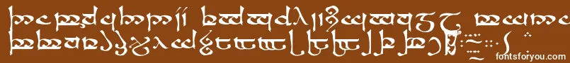 RSMOROMA Font – White Fonts on Brown Background
