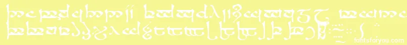 RSMOROMA Font – White Fonts on Yellow Background