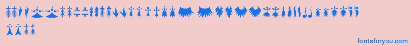 RTA Ermine Font – Blue Fonts on Pink Background