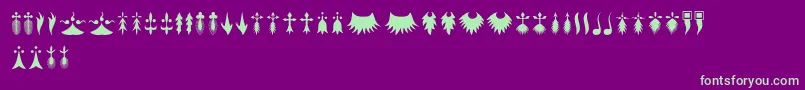 RTA Ermine Font – Green Fonts on Purple Background