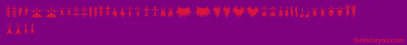 RTA Ermine Font – Red Fonts on Purple Background