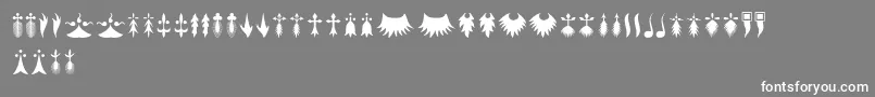 RTA Ermine-Schriftart – Weiße Schriften auf grauem Hintergrund