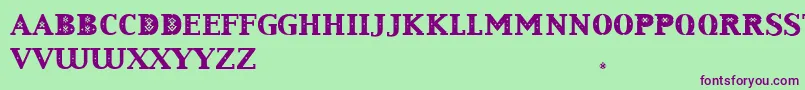 Liva Font – Purple Fonts on Green Background