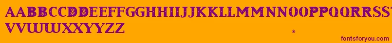 Liva Font – Purple Fonts on Orange Background