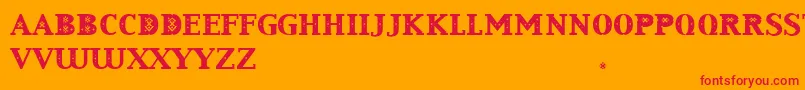 Liva Font – Red Fonts on Orange Background