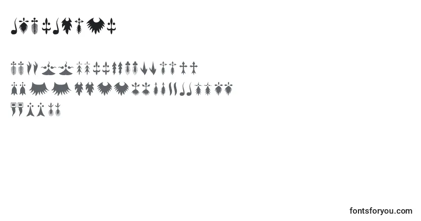 Schriftart RTA Ermine (139270) – Alphabet, Zahlen, spezielle Symbole