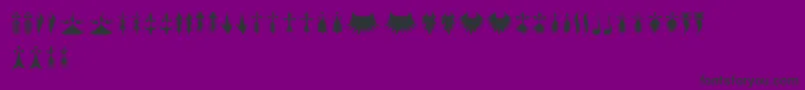 fuente RTA Ermine – Fuentes Negras Sobre Fondo Morado