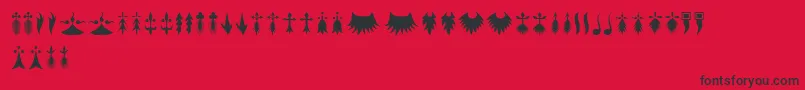 RTA Ermine-Schriftart – Schwarze Schriften auf rotem Hintergrund