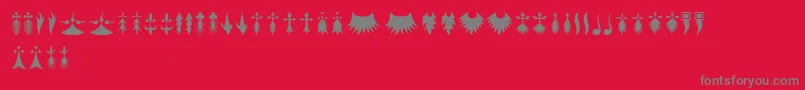 RTA Ermine Font – Gray Fonts on Red Background