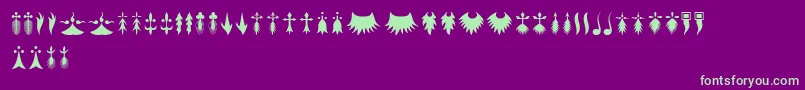 RTA Ermine Font – Green Fonts on Purple Background