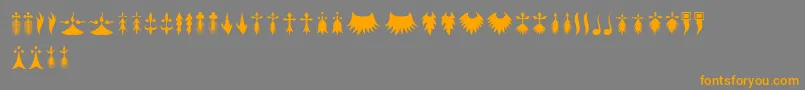 RTA Ermine Font – Orange Fonts on Gray Background