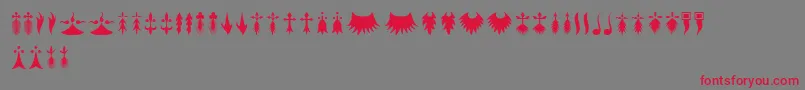 RTA Ermine Font – Red Fonts on Gray Background