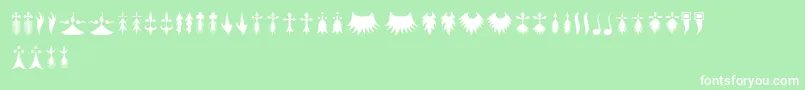 RTA Ermine Font – White Fonts on Green Background