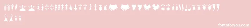 Шрифт RTA Ermine – белые шрифты на розовом фоне