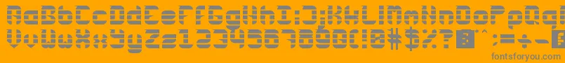 Rubber Down Font – Gray Fonts on Orange Background