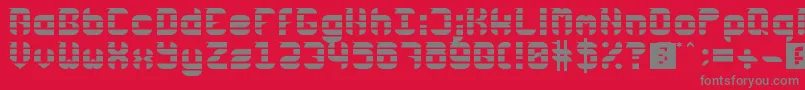 Rubber Down Font – Gray Fonts on Red Background