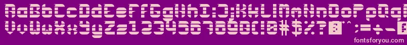 Rubber Down Font – Pink Fonts on Purple Background